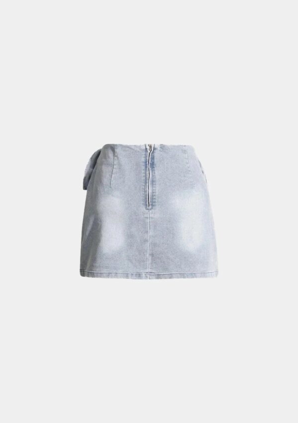 saia jeans flower - Imagem 3